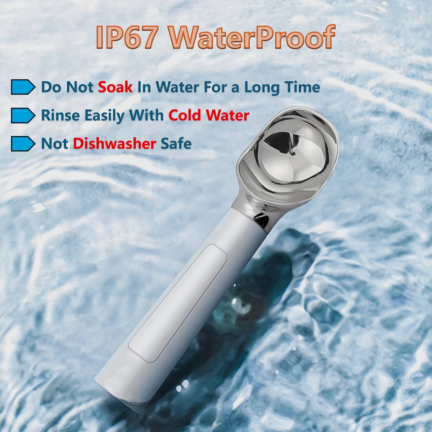 Rechargeable Electric Heated Ice Cream Scoop with LED Display for Hard Ice Cream