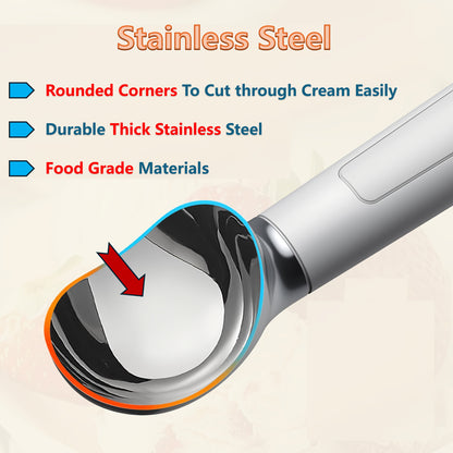 Rechargeable Electric Heated Ice Cream Scoop with LED Display for Hard Ice Cream