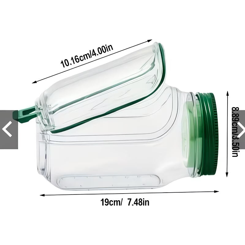 Leakproof Side-Open Salad Jar with Built-In Dressing Container