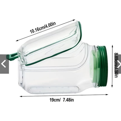 Leakproof Side-Open Salad Jar with Built-In Dressing Container
