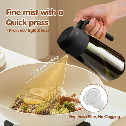 2-in-1 Olive Oil Sprayer & Dispenser Bottle for Cooking and Meal Prep