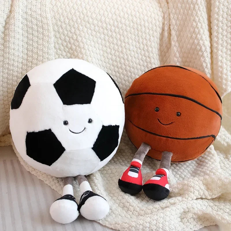 Cute Football & Soccer Plush Doll – Soft Stuffed Sports Toy for Kids, Fun Gift for Birthdays & Holidays