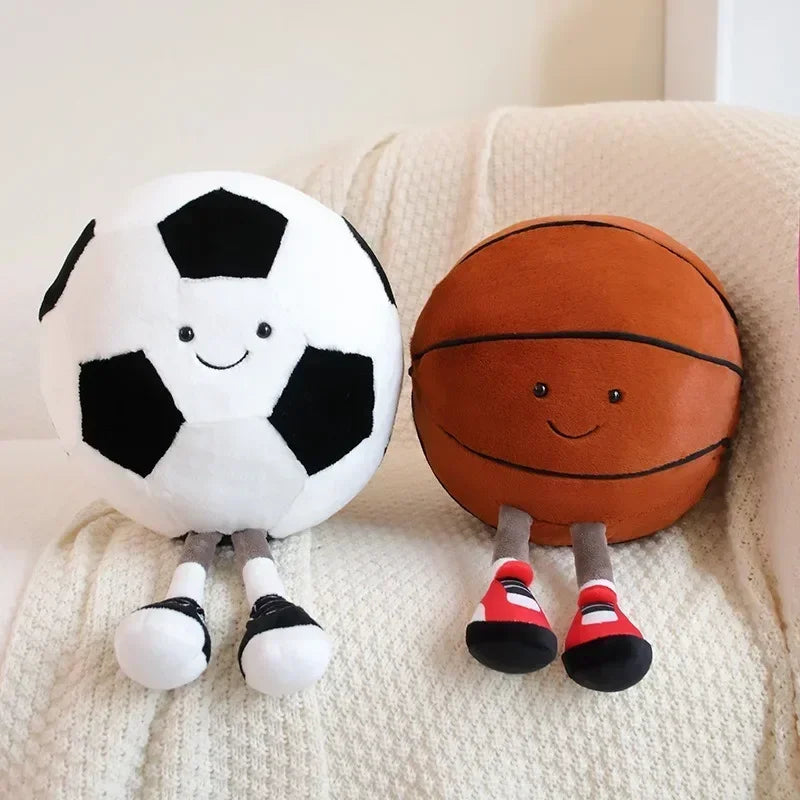 Cute Football & Soccer Plush Doll – Soft Stuffed Sports Toy for Kids, Fun Gift for Birthdays & Holidays