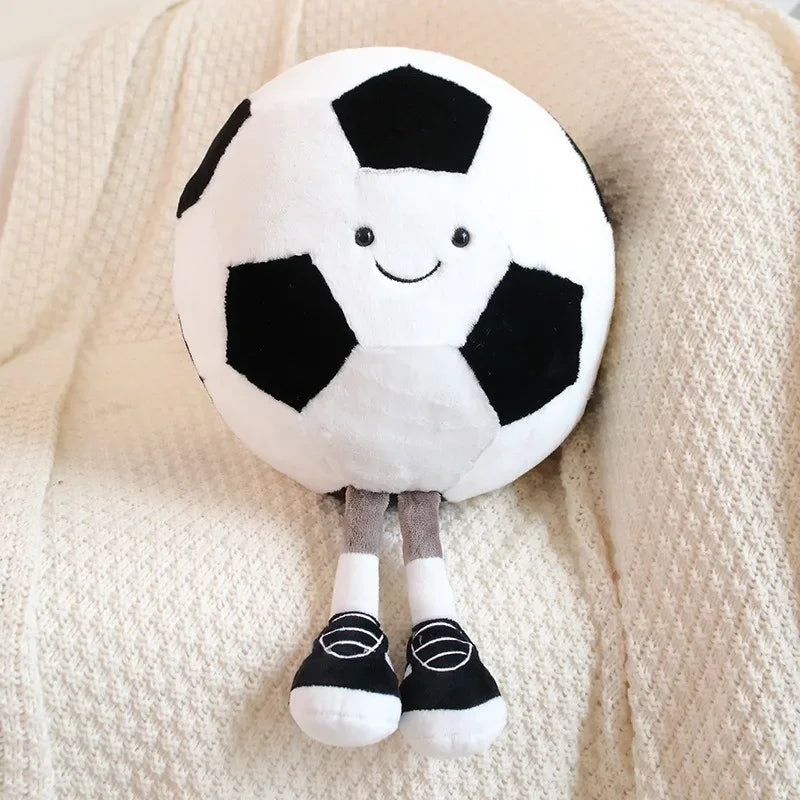 Cute Football & Soccer Plush Doll – Soft Stuffed Sports Toy for Kids, Fun Gift for Birthdays & Holidays