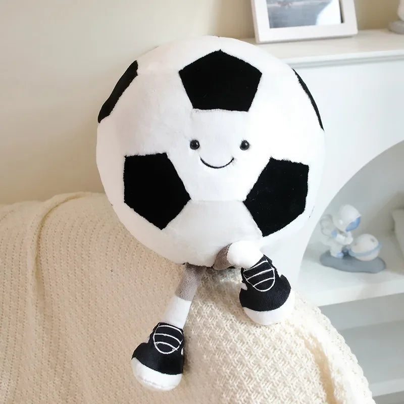 Cute Football & Soccer Plush Doll – Soft Stuffed Sports Toy for Kids, Fun Gift for Birthdays & Holidays