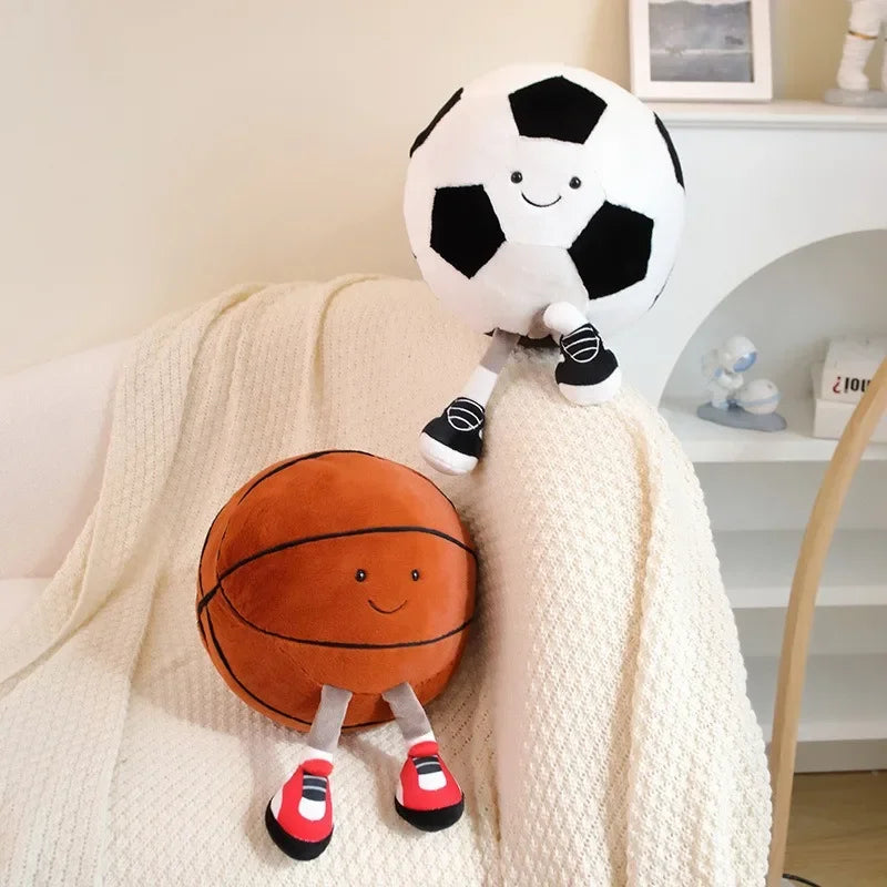 Cute Football & Soccer Plush Doll – Soft Stuffed Sports Toy for Kids, Fun Gift for Birthdays & Holidays