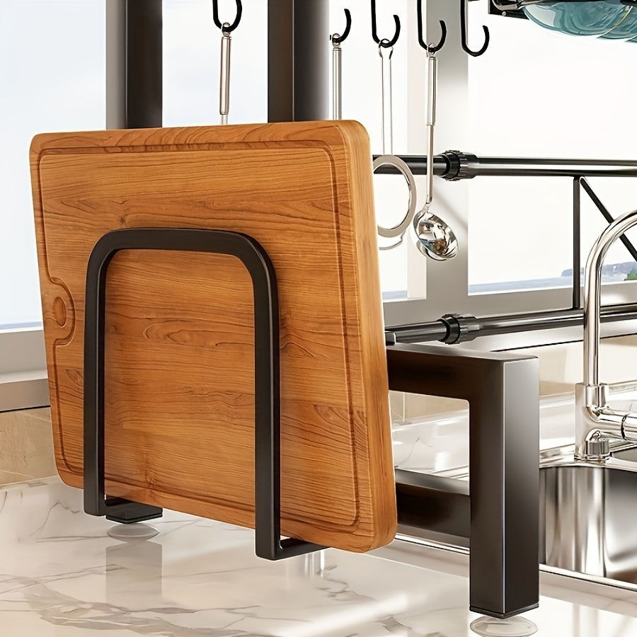 Expandable Over-Sink Dish Drying Rack with Drainage – Stainless Steel Space-Saving Kitchen Organizer