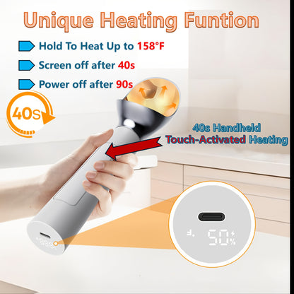 Rechargeable Electric Heated Ice Cream Scoop with LED Display for Hard Ice Cream